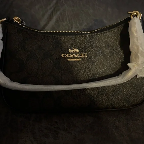 Coach Dark Brown and Black Shoulder Bag - Picture 4 of 5